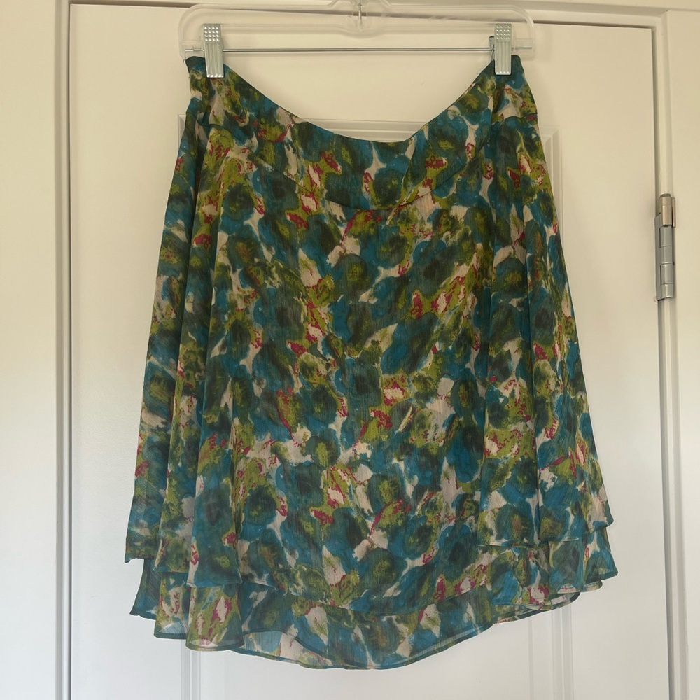 Green and blue artsy & whimsical patterned fairy skirt